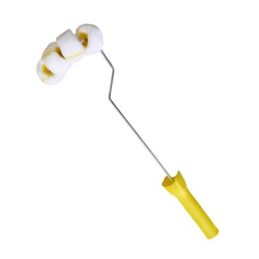 Imagem de IEUDNS Rolo de pintura para tubos com estrutura, fácil de usar, ferramenta multifuncional para pintura de garagem. Rolo de para tubos de gás e canos de, com 4 Rodas