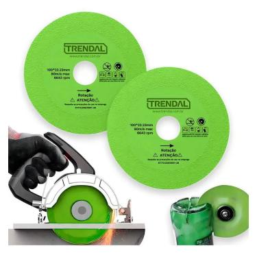 Imagem de 2X Kit 2 Discos De Corte De Vidro Espelho E Porcelanato Lâ
