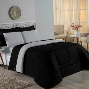 Imagem de Kit Edredom Dupla Face + Jogo de Lençol King Nobre 7 peças Malha 100% 