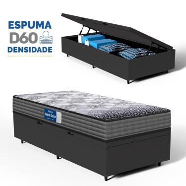 Imagem de Cama Box Baú com Colchão de Espuma D60 Double Face Guarda Costas Comfort Force Probel Solteiro 88cm