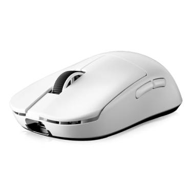 Imagem de MCHOSE Mouse para jogos sem fio L7 Pro+ Topspeed com sensor PAW3395 26K, 39 g superleve, interruptores mecânicos OMR, taxa de pesquisa de 8000 kHz 2,4 GHz/BT/com fio Tri-Mode 8 controles programáveis