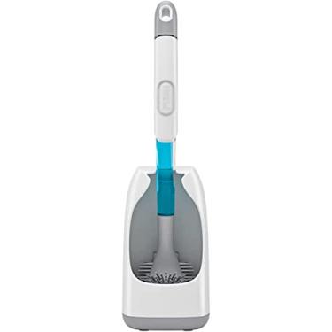 Imagem de Escova de vaso sanitário de cabelo macio de silicone líquido à prova de vazamento de água com base conjunto de artefato de limpeza de parede sem limpeza de canto morto suporte de escova de banheiro