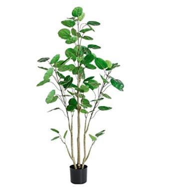 Imagem de Plantas falsas, planta artificial, estilo nórdico, árvore artificial, vaso, simulação, plantas artificiais, decoração de sala de estar, plantas artificiais para ambientes internos e externos, 200 cm