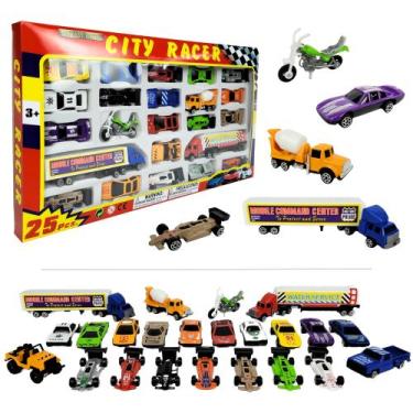 Imagem de Mini Carrinhos Coleção Brinquedo Menino 23 Carros Barato - Carrinhos C