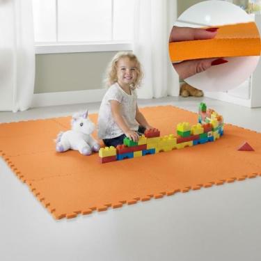 Imagem de Kit 4 Placas Tapete Tatame EVA 50x50cm 20mm 8 Bordas Emborrachado Exer