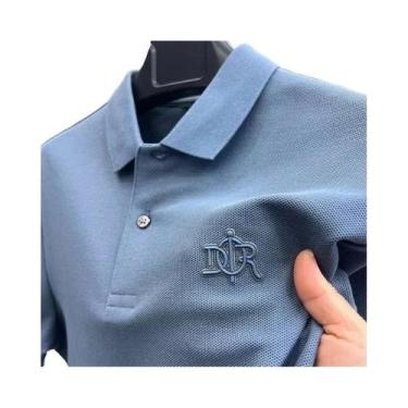 Imagem de Camisa Polo Masculina Premium De Algodão Com Manga Curta, Marca De Mod