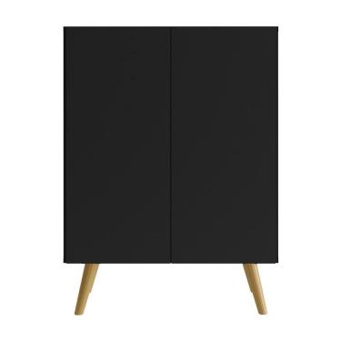 Imagem de Gabinete Banheiro 2 Portas Retrô 63cm Multimóveis Preto