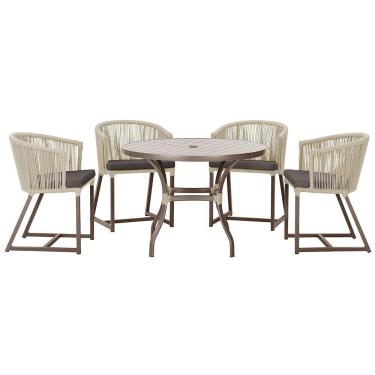 Imagem de Mesa Com 4 Cadeiras E Noronha Estofado 11 Trama Original Rami