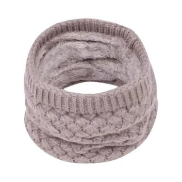 Imagem de Cachecol De Lã Unissex Grosso Para Inverno, Protetor Quente Para a Col
