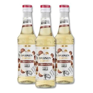 Imagem de Xarope Monin Barista Avelã Kit 3 Unidades De 330Ml