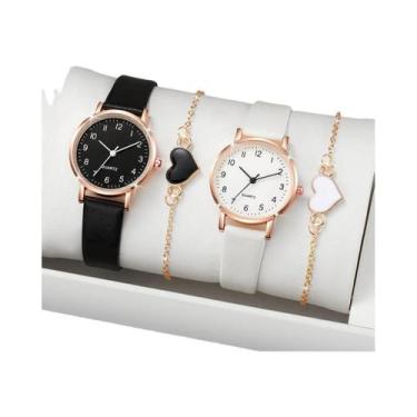 Imagem de Conjunto De Relógio De Moda Feminino Com 4 Peças, Pequeno Mostrador Ár