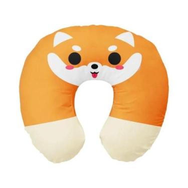 Imagem de Almofada De Pescoço Inflável Em Forma De U Panda Arco-Íris Para Crianç