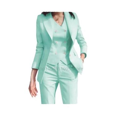 Imagem de Blazer Slim Fit Para Mulheres, Moda De Outono De Alto Padrão Para Escr