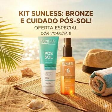 Imagem de Kit Bronzeado Perfeito Sunless  Óleo Bronzeador + Pós Sol Calmante