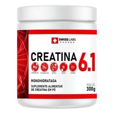 Imagem de Creatina 6 Em 1 Magnésio B6 Zinco Boro Cromo Pote 300G Swiss - Swiss L