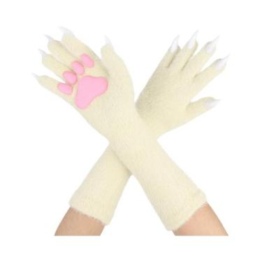 Imagem de Luvas de pata de animal com almofadas de garras de cachorro, urso, rap