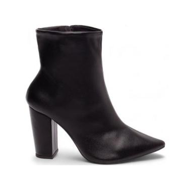 Imagem de Bota Cano Curto Feminina Salto Alto Grosso Verniz ou Napa - Torricella