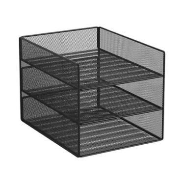 Imagem de Organizador De Mesa Em Malha De 3 Camadas Com Suporte Para Arquivos E 