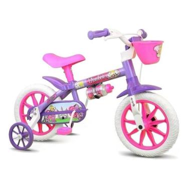 Imagem de Bicicleta Infantil Nathor Violet Aro 12 Freio Tambor Com Rodas De Trei