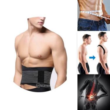 Imagem de Cinta Compressora De Abdome Correção De Postura Coluna Lombar Queima D