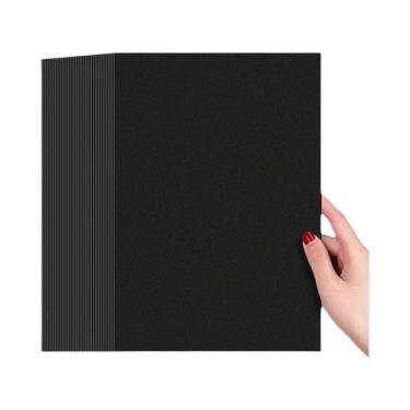 Imagem de Papel Cartão Preto Para Artesanato DIY, Papel Grosso A4 A5 Para Desenh