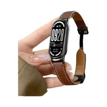 Imagem de Pulseira De Couro Magnética De Substituição Para Xiaomi Mi Band 10 9 8