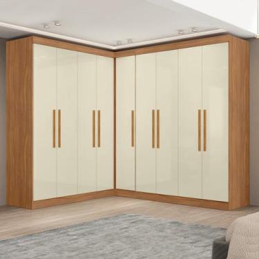 Imagem de Guarda-roupa Modulado de Canto com Puxadores Mdf Paris - Maxel