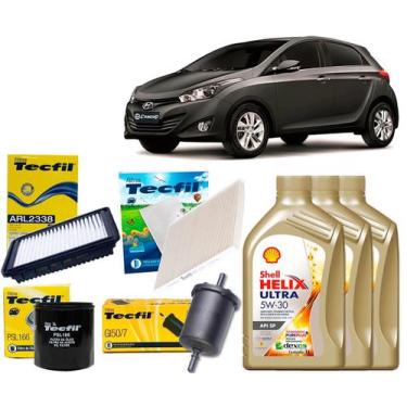 Imagem de Kit Troca De Óleo 5w30 e Filtros Hyundai Hb20 e Hb20s 1.0 12v 2012 201