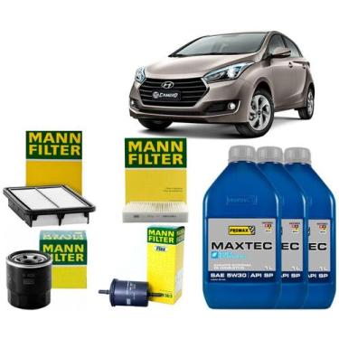 Imagem de Kit Troca De Óleo 5w30 e Filtros Hyundai Hb20 e Hb20s 1.0 12v 2018 201