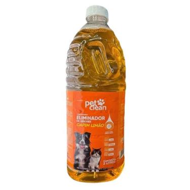 Imagem de Desinfetante Elimina Odor Xixi e Fezes 2l Pet Capim Limão - Pet Clean