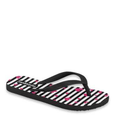 Imagem de Chinelo Infantil Menina Leve Conforto Molekinha 2364300, Preto, Branco