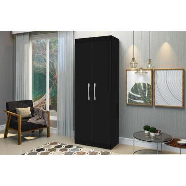 Imagem de Armário Multiuso 2 Portas Lumina Preto - J&A Móveis