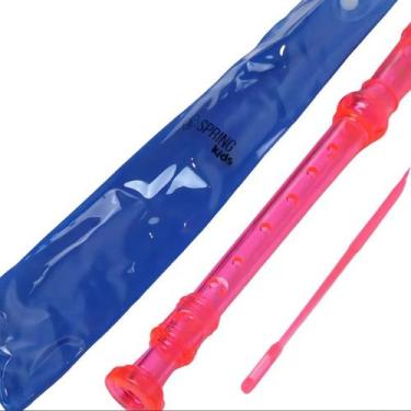 Imagem de Flauta Doce Germânica Soprano Spring Rosa com Capa - SPRINGS, ROSA