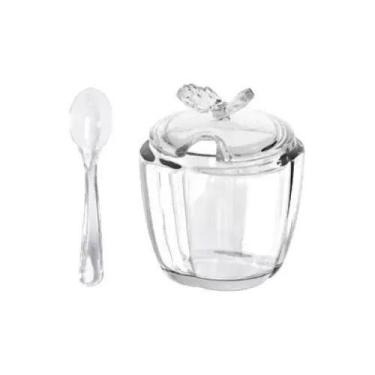 Imagem de Açucareiro Decorativo em Vidro Com Colher Butterfly Wolff