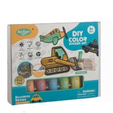 Imagem de Livro Para Colorir Com Fábrica De Adesivo Menino 708-32 - MR