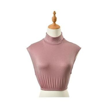 Imagem de Cachecol De Moda Feminino Com Gola Removível Em Modal Macio E Elástico