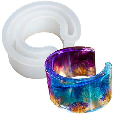 Imagem de Pulseira aberta em resina epóxi molde de silicone grande circo 16 cm