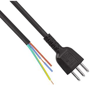 Imagem de Rabicho Elétrico com Plug Macho Ligação para Caixa de Tomada Reto 1,5m 10A