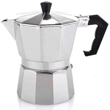 Imagem de Cafeteira Italiana 3 Xicaras Expresso Moka Luxo Prata