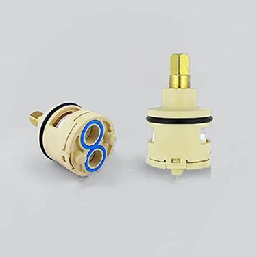 Imagem de Cartucho de torneira de cerâmica, substituição de cartucho de disco de cerâmica misturador de água, válvula de torneira de cachoeira de cozinha com controle interno, plástico PP azul (31 mm)