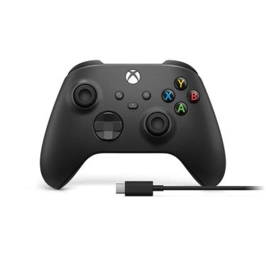 Imagem de Controle Sem Fio Xbox Series X|S E Cabo Usb-C Carbon Black