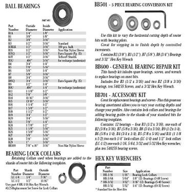 Imagem de Whiteside Router Bits Rolamento geral BB600