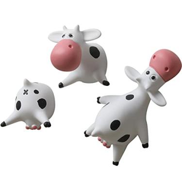 Imagem de Kelendle 3 peças Ímãs de geladeira de resina 3D bonitos ímãs de bunda de vaca engraçados decorativos ímã de geladeira imãs de simulação adesivos para cozinha escritório quadro branco porta armários fotos notas