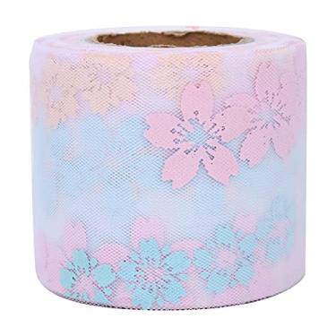 Imagem de Faixa de organza transparente, fita multicolorida da mancha de organza para tecido, embrulho do presente, flores, decorações de casamento, laços (rosa)