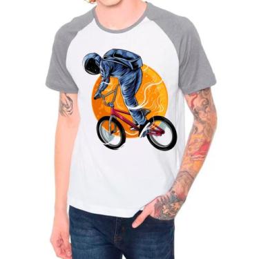 Imagem de Camiseta Raglan Bike Bicicleta Ciclismo Cinza Branco Inf02 - Design Ca