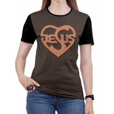 Imagem de Camiseta Jesus Plus Size Feminina Gospel Criativa Blusa Co - Alemark