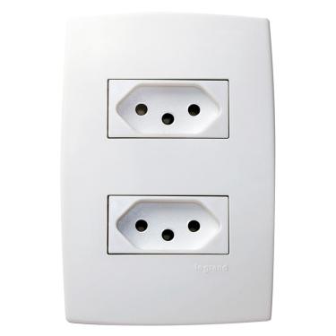 Imagem de Tomada 2Tomadas 2P + T C/ Placa Pial Plus 615075 - Pial