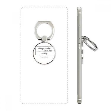 Imagem de Suporte de anel de telefone com citação "Change Your Life Today", suporte ajustável