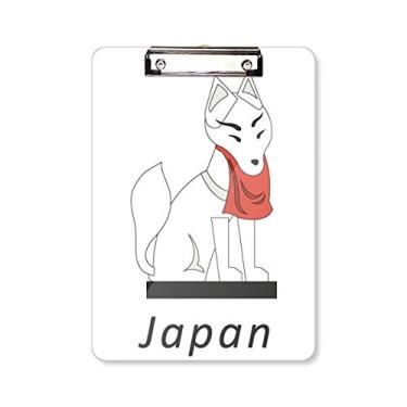 Imagem de Placa, japonesa, famosa raposa, prancheta, pasta, placa de apoio A4