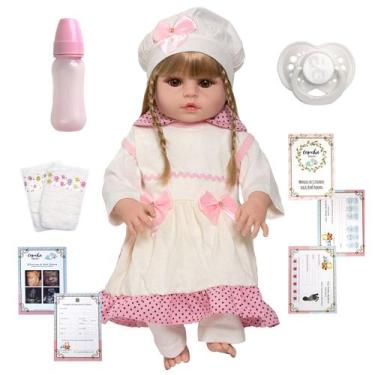 Imagem de Bebê Reborn Menina Baby Alive Larinha Loira Itens Enxoval - Cegonha Re